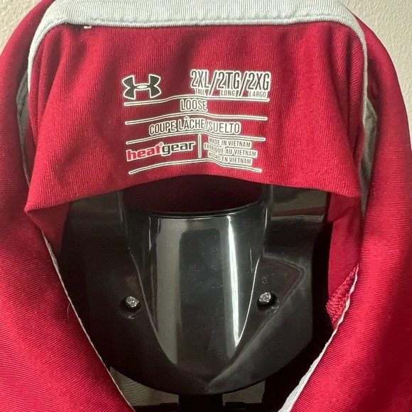 Under Armour Red and White Men's Polo Shirt - Picture 5 of 5